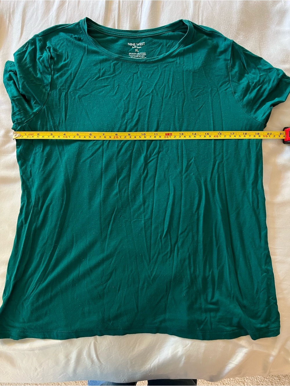 Nine West forest green Short Sleeve Scoop Neck Tee - Picture 5 of 8